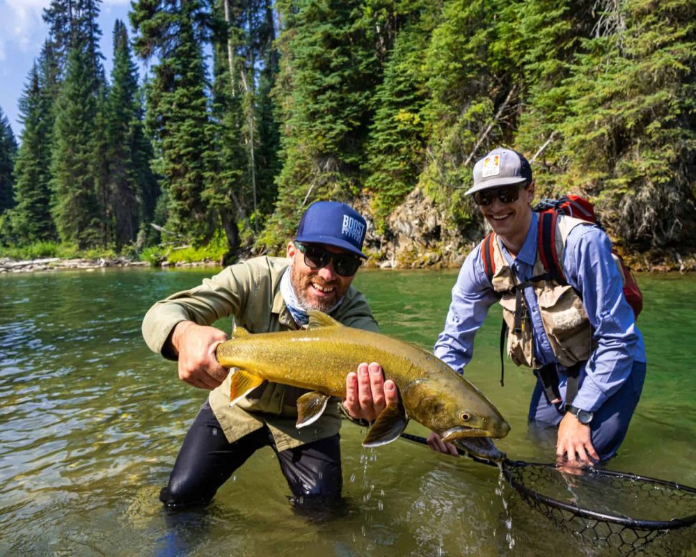 Fly fishing for trophy Bull Trout in British Columbia