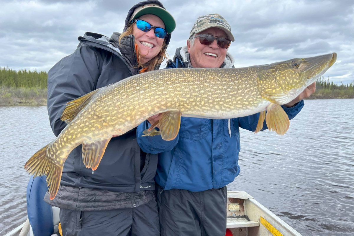Pike fishing at Hatchet Lake Lodge in Saskatchewan Canada