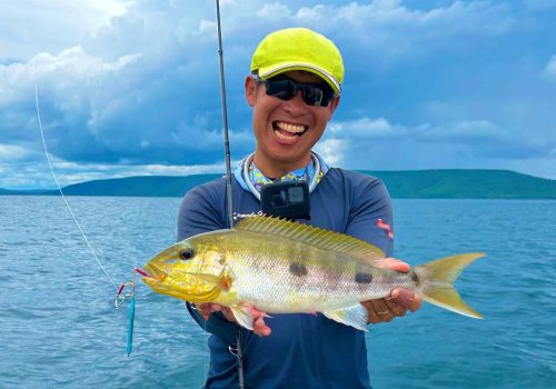 giant cichlid caught in lake tanganyika