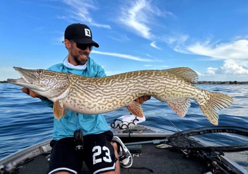 trophy italian pike caught by fisherman