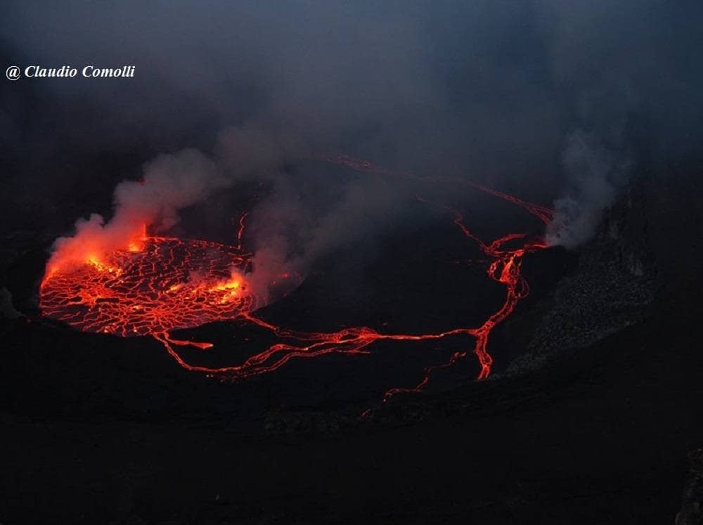 Nyiragongo glowing lava