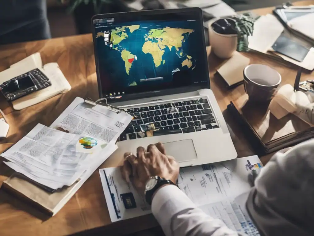 Image of a man working on his laptop - non-resident LLC formation