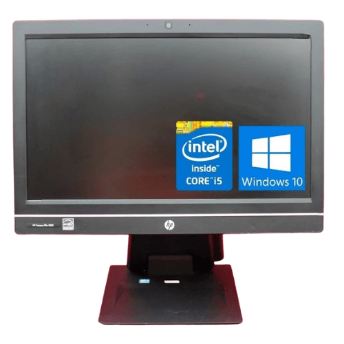 All in one office computer with touchscreen display and fast SSD storage.