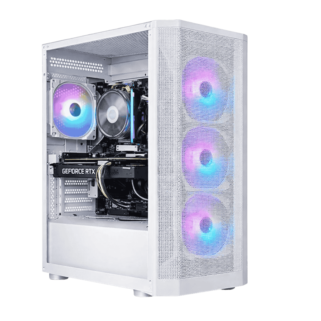 white budget gaming pc