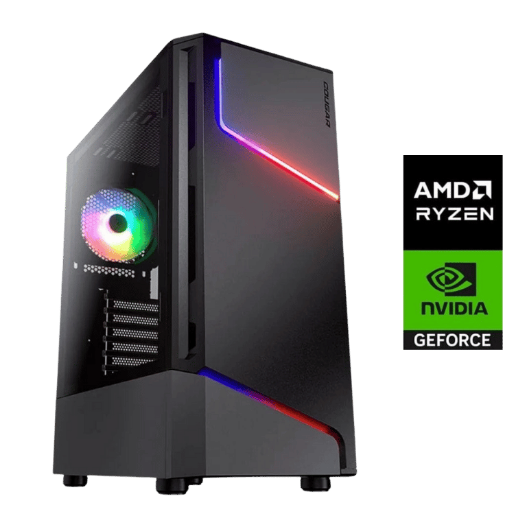 Gaming PC with RGB Lighting and Advanced Graphics.