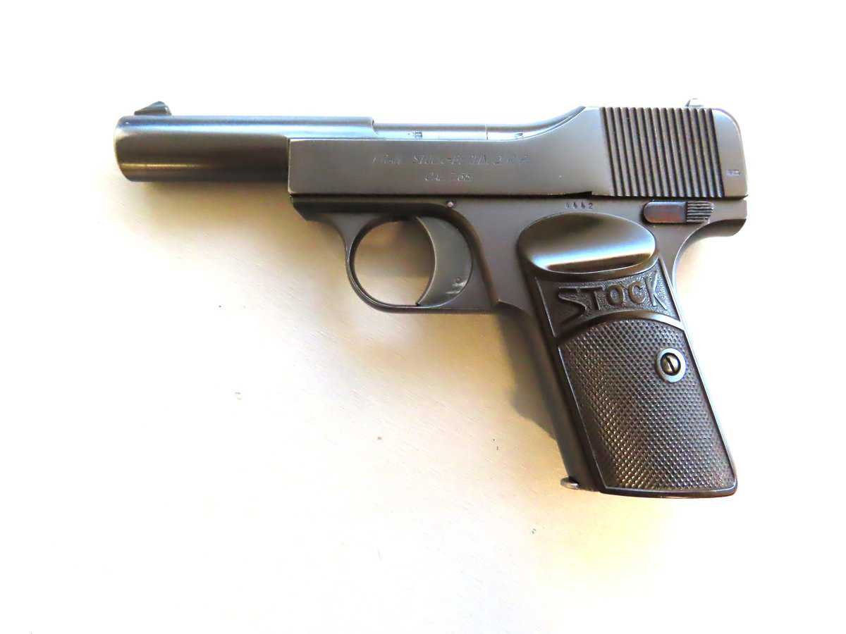 Vintage semi-automatic pistol used for shooting sports and firearm collection.