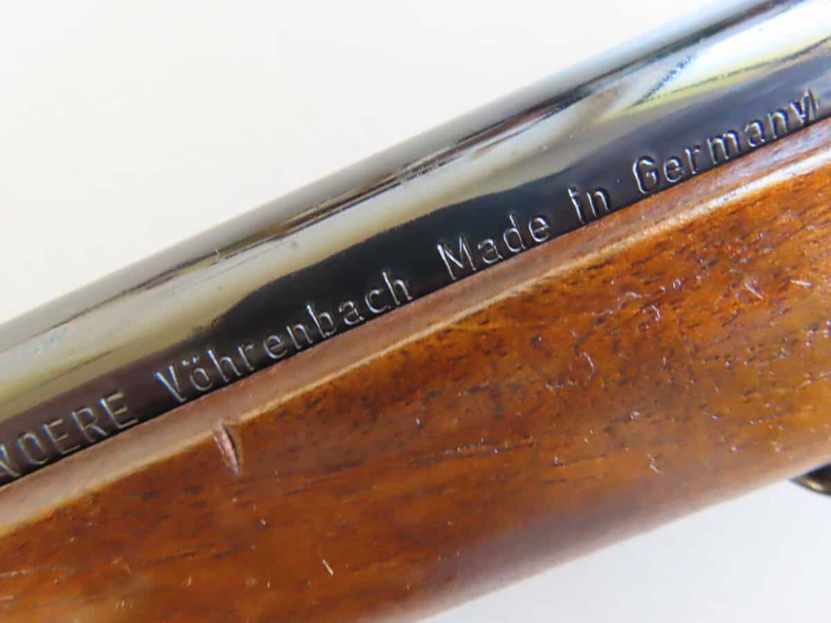 Antique rifle barrel showing "Made in Germany" marking, 19th-century firearm craftsmanship.