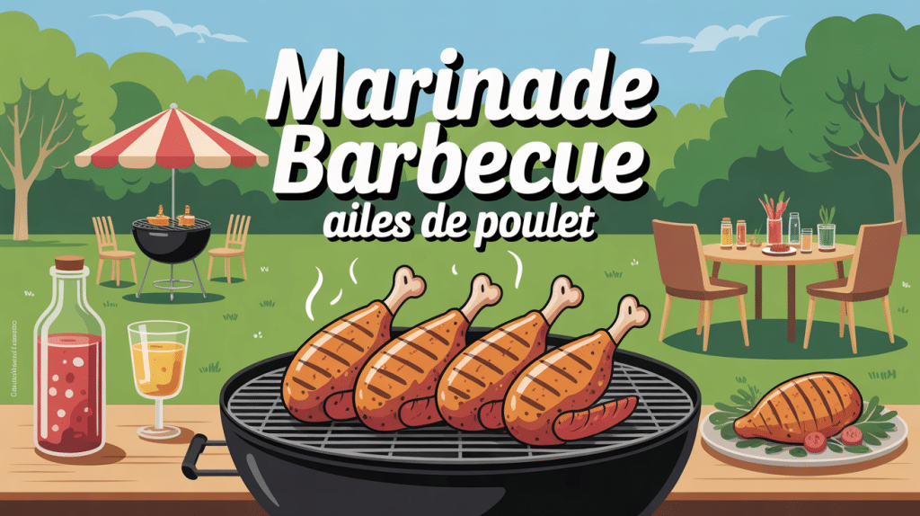 ailes de poulet marinade barbecue grill