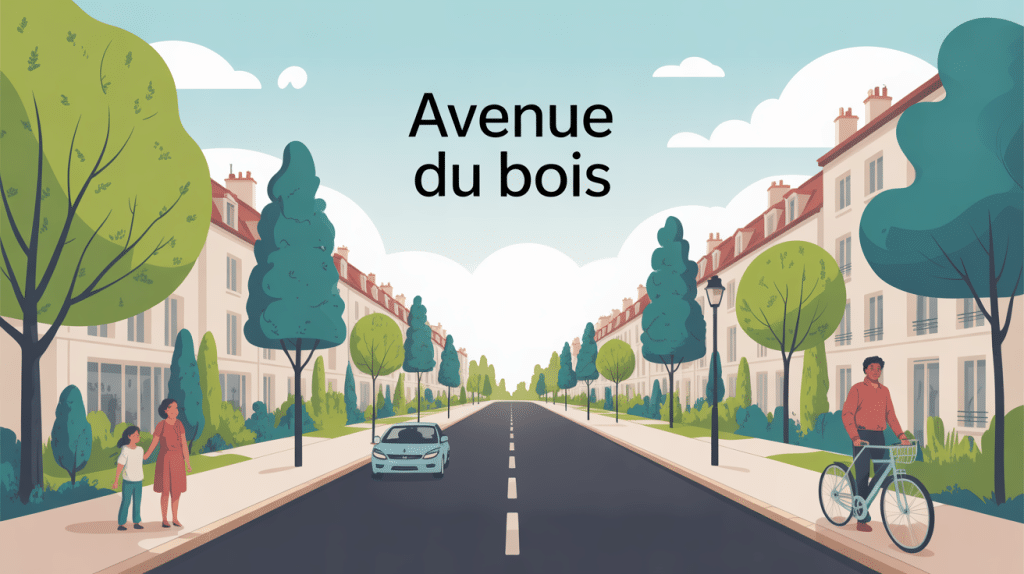 illustration urbaine avenue du bois nature