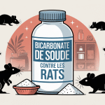 bicarbonate de soude pour tuer les rats illustration vectorielle