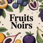 Illustration corne abondance fruit noir