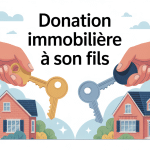 frais donation d'un bien immobilier à son fils illustration passage clés