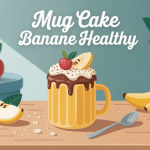 illustration mug cake banane healthy avec banane et avoine