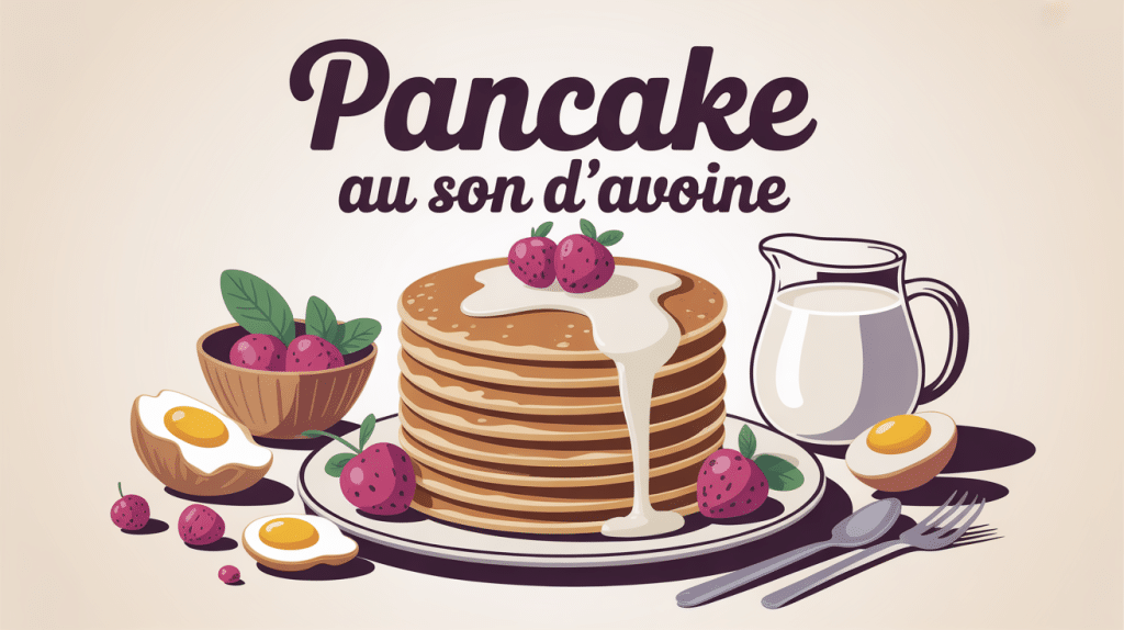 pile de pancake au son d avoine petits dejeuner sain