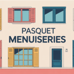 Illustration Pasquet Menuiseries avec fenêtres, portes et baies vitrées modernes