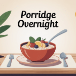 porridge overnight recette illustrée avec fruits et graines