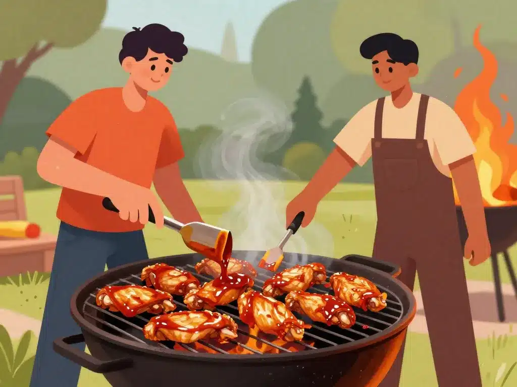 cuisson ailes de poulet marinade barbecue