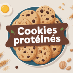 recette cookies proteiné illustration assiette de biscuits moelleux