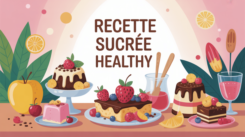 illustration recette sucrée healthy douceurs saines