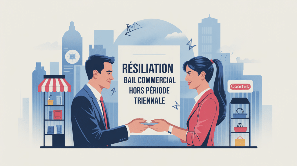 résiliation bail commercial hors période triennale locataire bailleur contrat