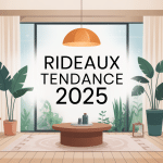 vue élégante rideau tendance 2024 matières naturelles