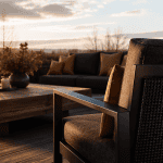 Salon de jardin qui peut rester dehors l'hiver sur terrasse bois