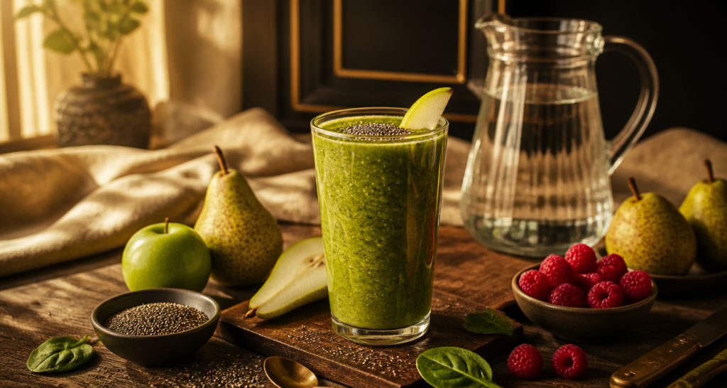 boisson riche en fibre smoothie vert