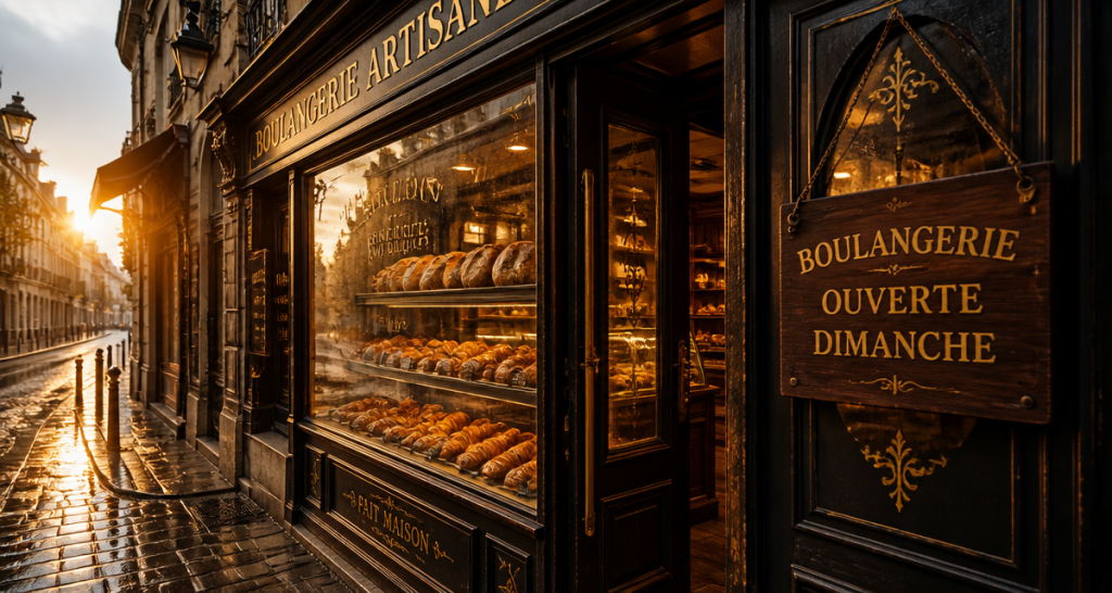 Boulangeries ouvertes dimanche devanture française