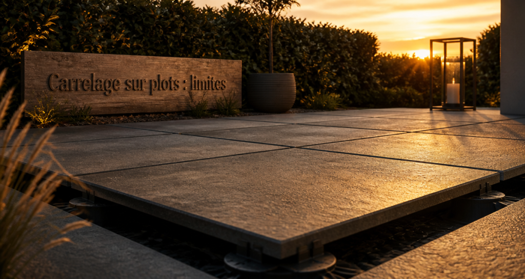 carrelage sur plot inconvenients terrasse joints visibles