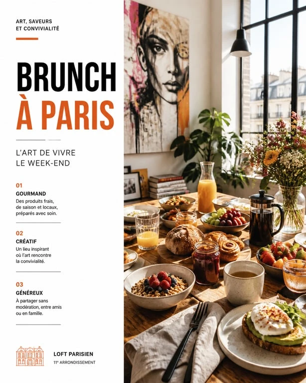 Brunch Bazar Paris ambiance buffet créatif et familial