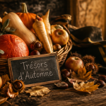 fruit et legume automne panier courges pommes