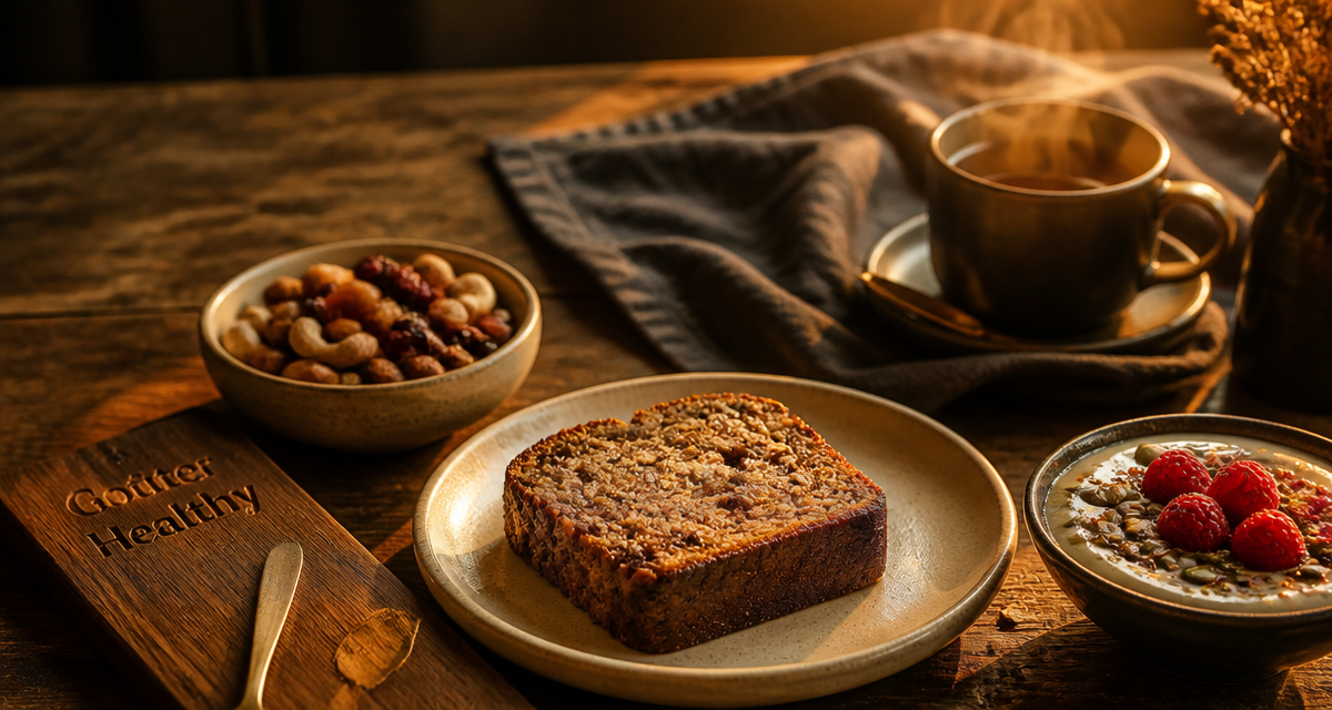 gouter healthy banana bread yaourt fruits secs