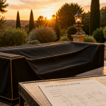 housse salon de jardin sur mesure sur terrasse élégante