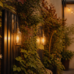 idee pour cacher un mur exterieur avec plantes et bois