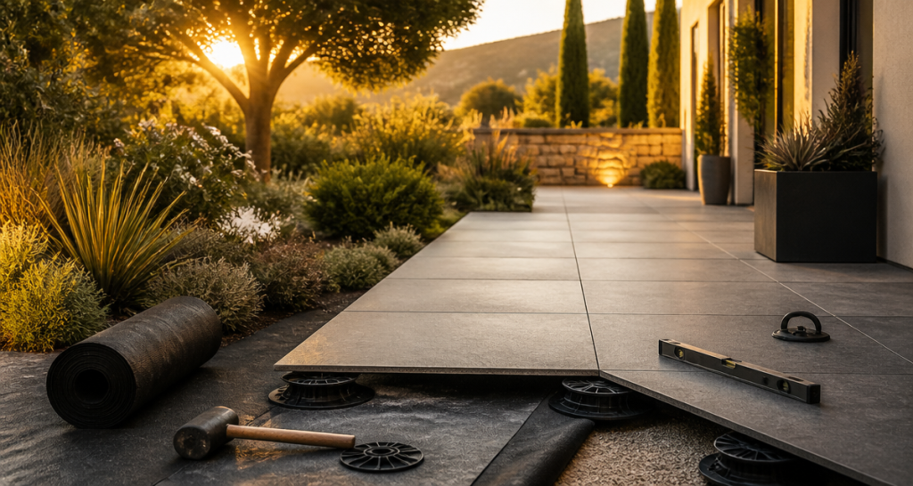 inconvénient terrasse sur plot dalle sur plots jardin
