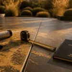Joint de dilatation terrasse exterieur avec outils