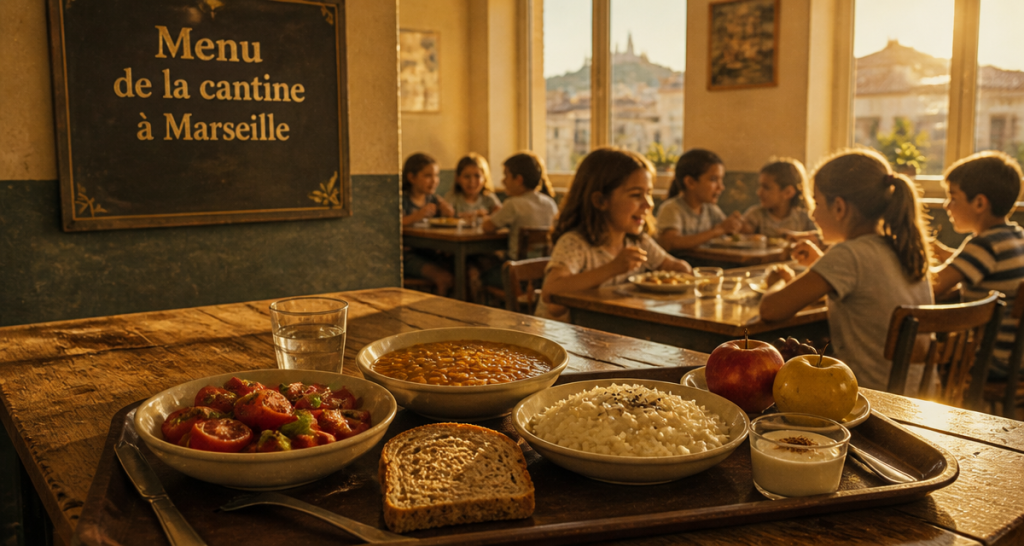 menu cantine marseille plateau repas enfants