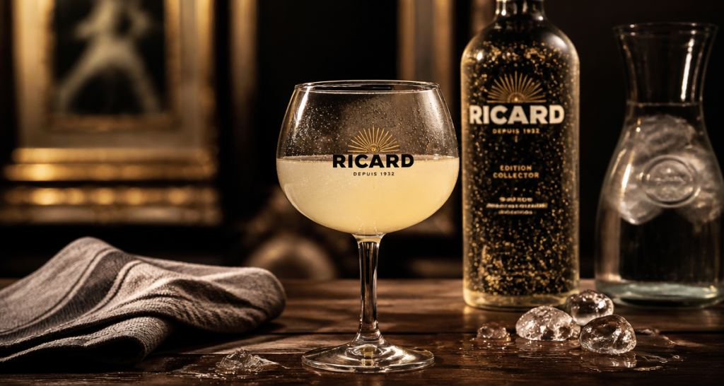 peut on boire du ricard pailleté verre cristallisé