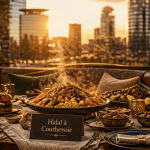 restaurant halal courbevoie table terrasse plats gourmets