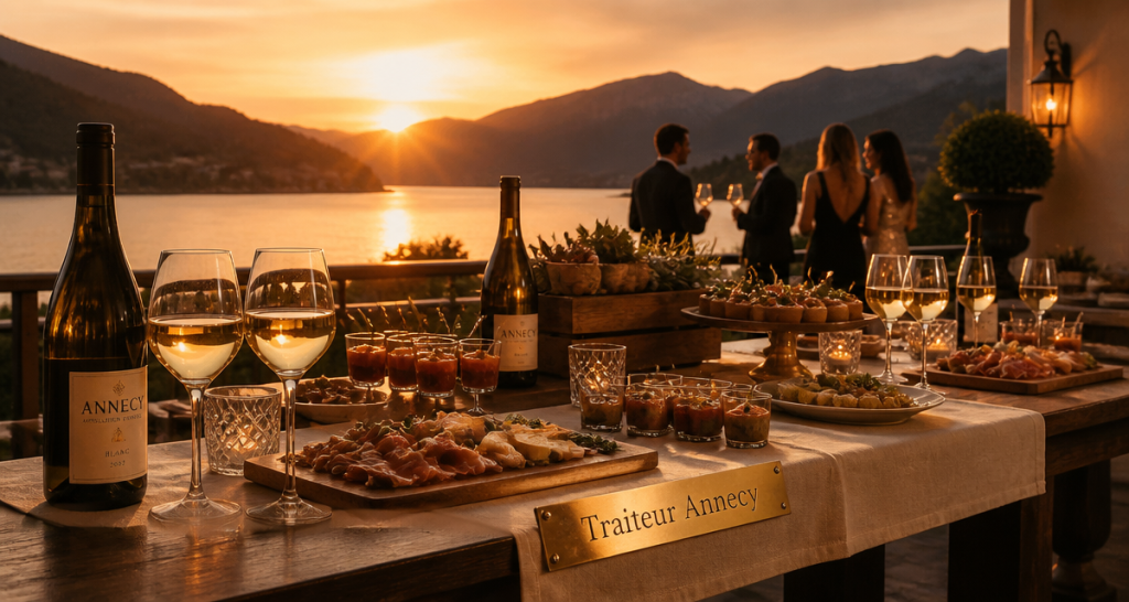 traiteur annecy buffet élégant terrasse lac