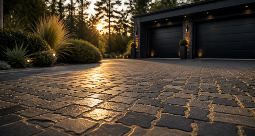 autobloquant pave allee carrossable beton gris anthracite
