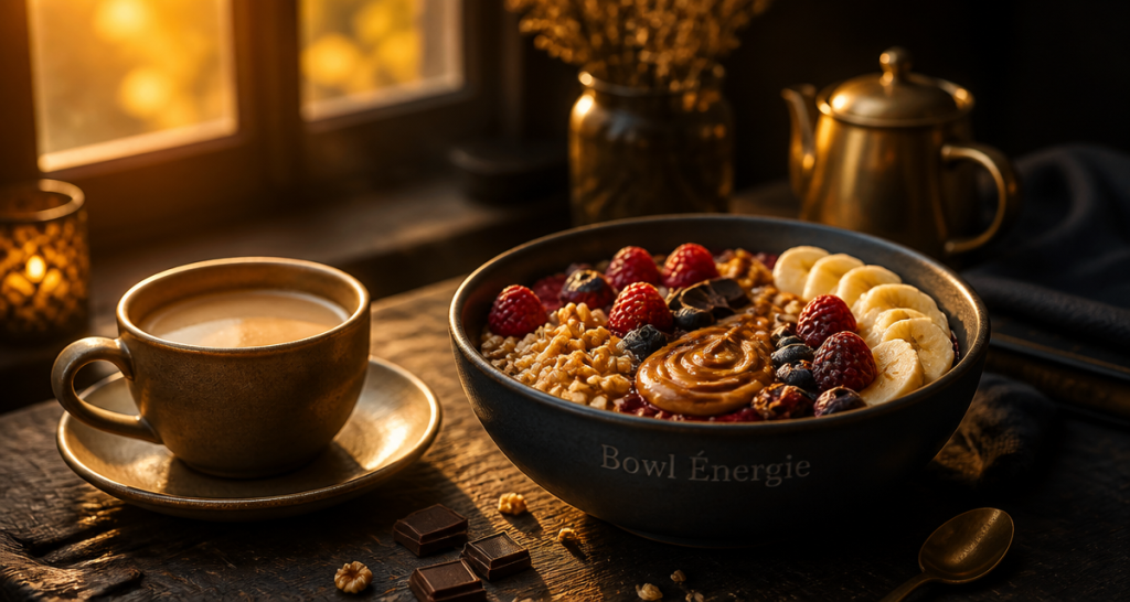 bowl petit dej healthy avoine banane chocolat