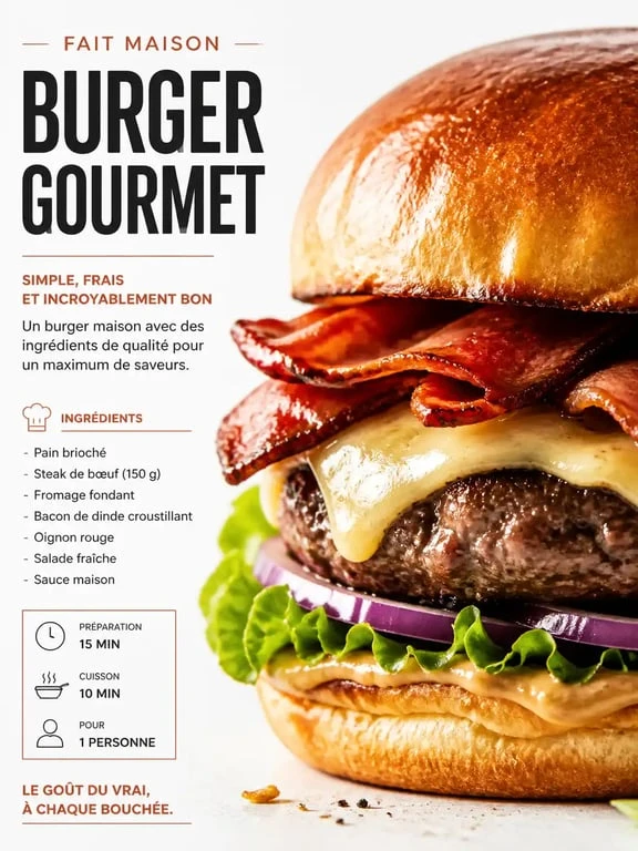Burger maison façon restaurant halal à Hénin-Beaumont