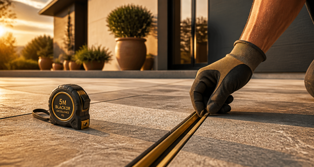 joint de dilatation terrasse exterieur en pierre