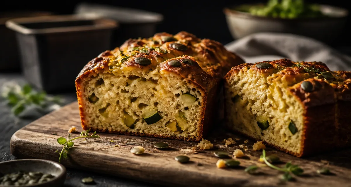 Recette salé : cake moelleux aux légumes, gruyère doré