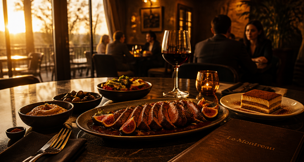 restaurant le montreau magret de canard et plats méditerranéens