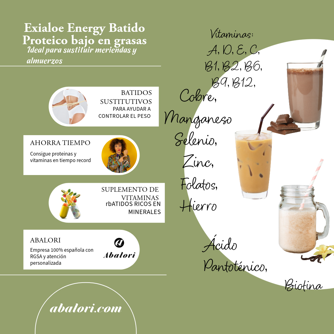 Energy Batido con Alto Contenido de Proteínas de Soja 600gr Chocolate | Vainilla | Café