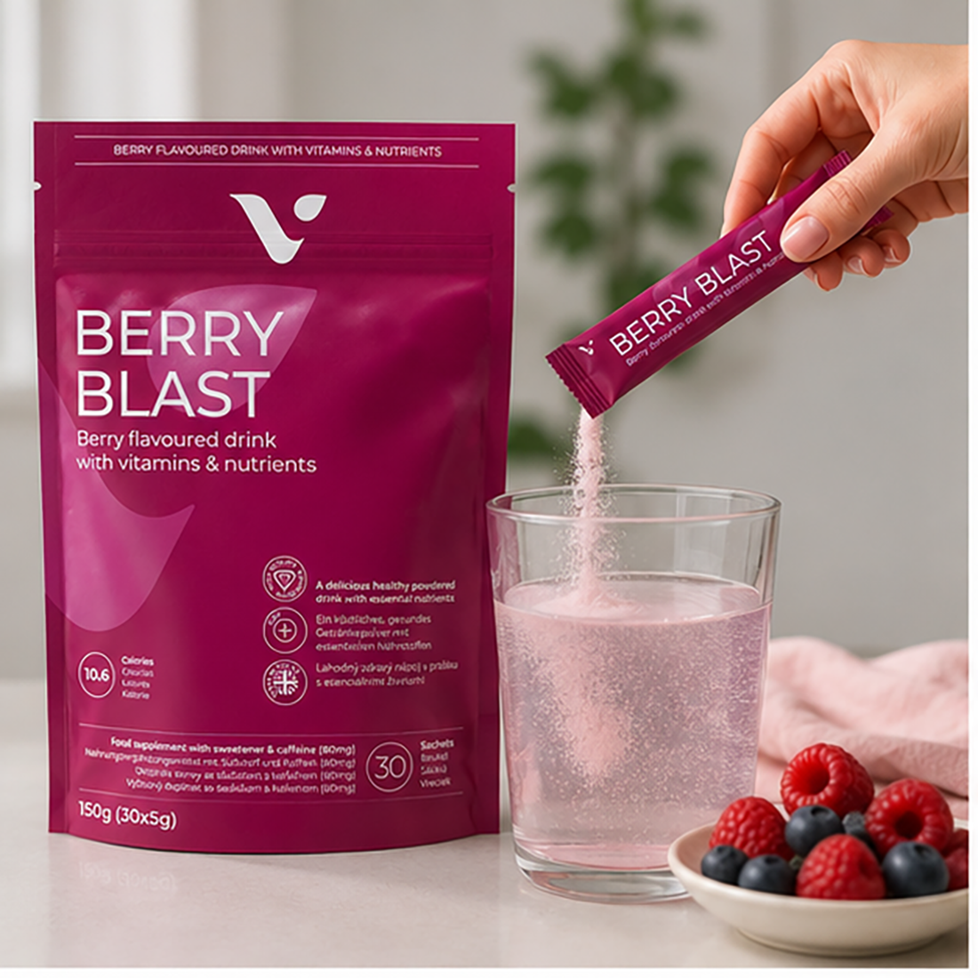 Valentus Berry Blast 30 monodosis | Berry de Valentus | 150 gr (30 x 5gr) - Imagen 2