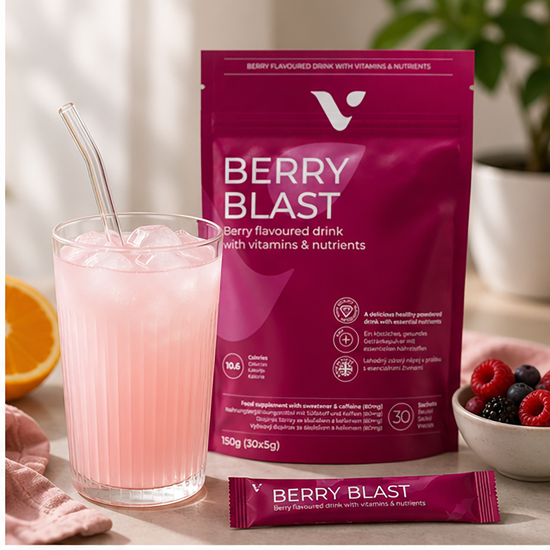 Valentus Berry Blast 30 monodosis | Berry de Valentus | 150 gr (30 x 5gr) - Imagen 3