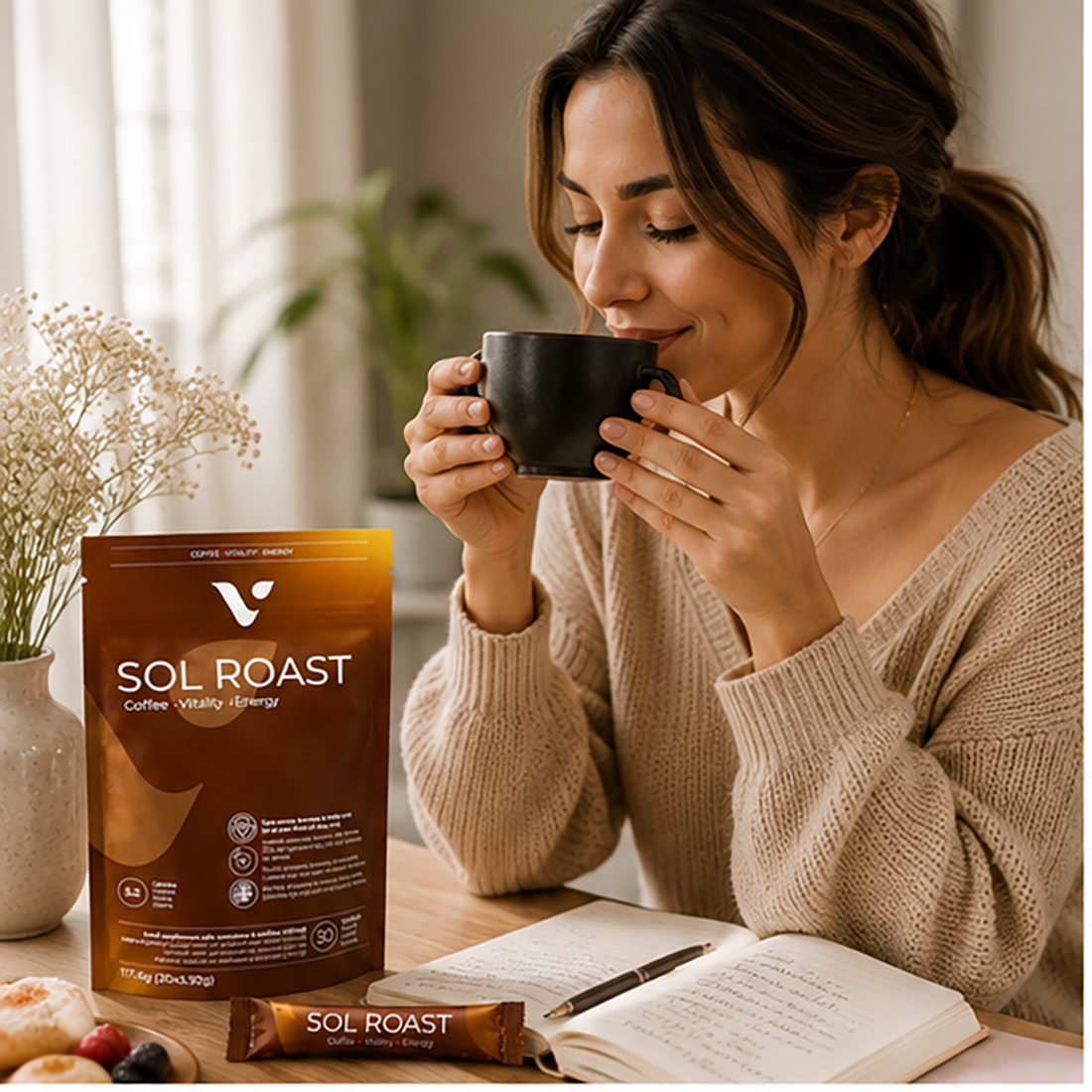 Café Valentus SolRoast | 30 Sobres Monodosis Café Sol Roast - Imagen 2